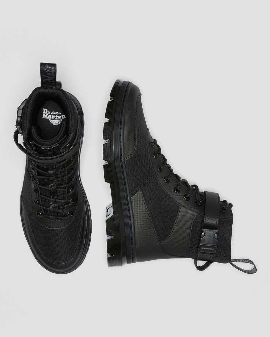 Dr Martens Combs Tech Poly Men Utility Boots Black | 29OHUBVZY