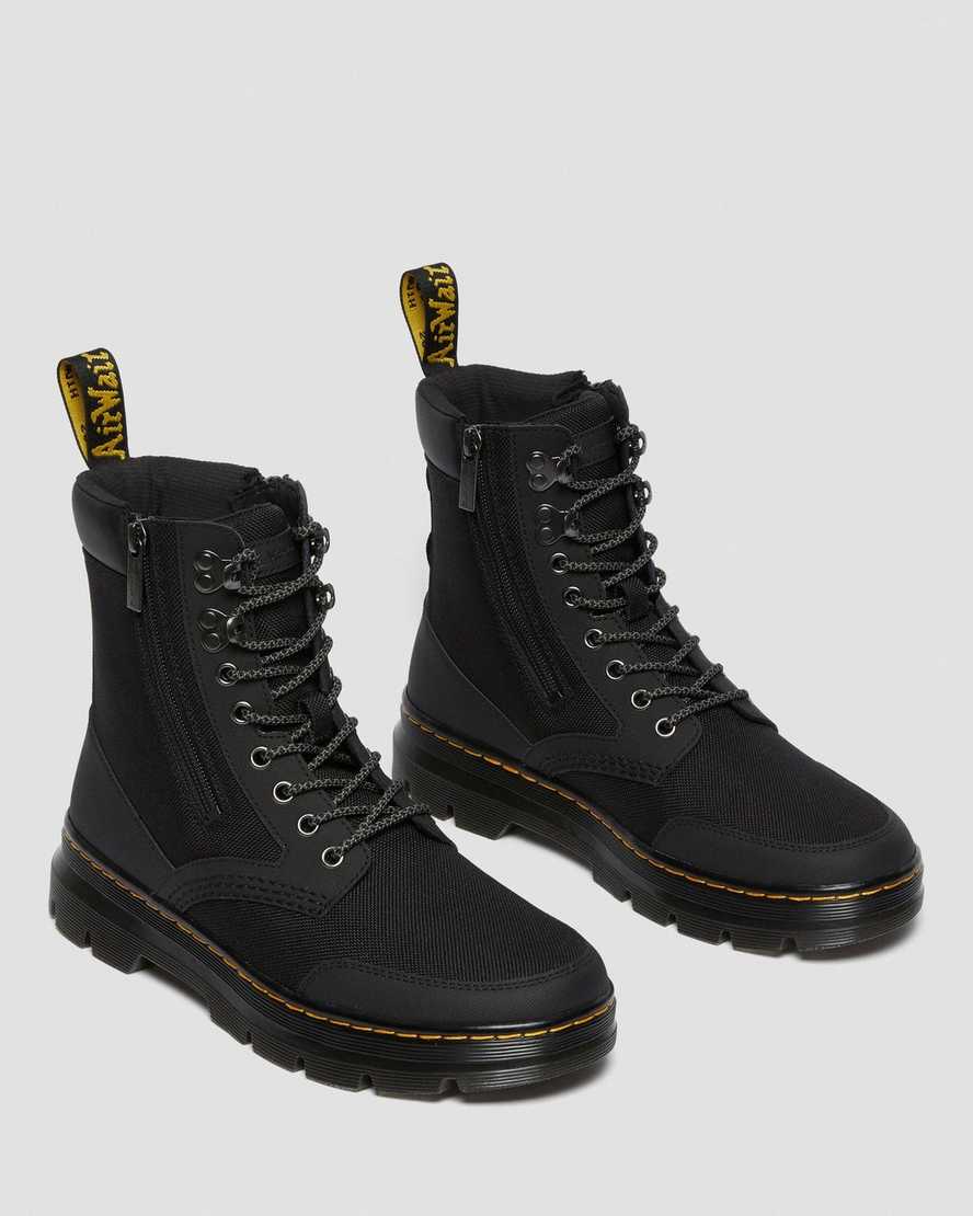 Dr Martens Combs Zip Men Utility Boots Black | 68NKZLRFU