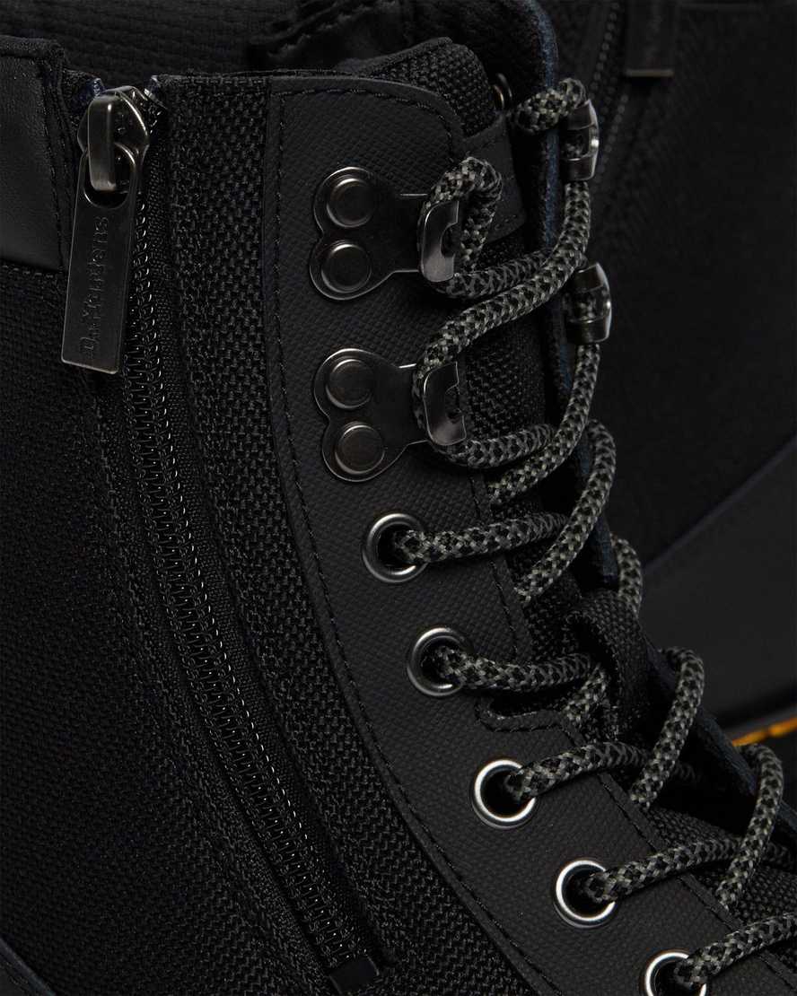 Dr Martens Combs Zip Men Utility Boots Black | 68NKZLRFU