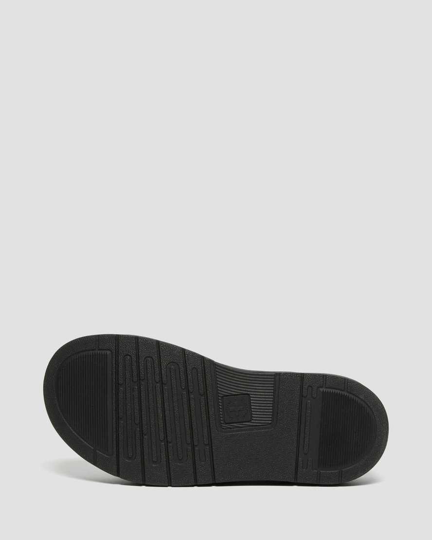 Dr Martens Dax Leather Men Slides Black | 62NKPAGQE