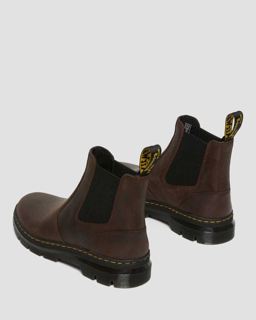 Dr Martens Embury Crazy Horse Leather Women Casual Boots Brown | 54ZATCJHG