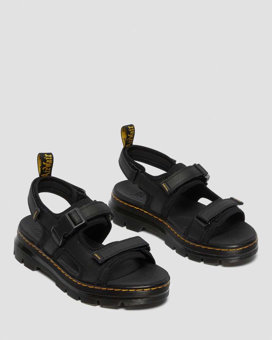 Dr Martens Forster Women Webbing Sandals Black | 54LHFWZBN