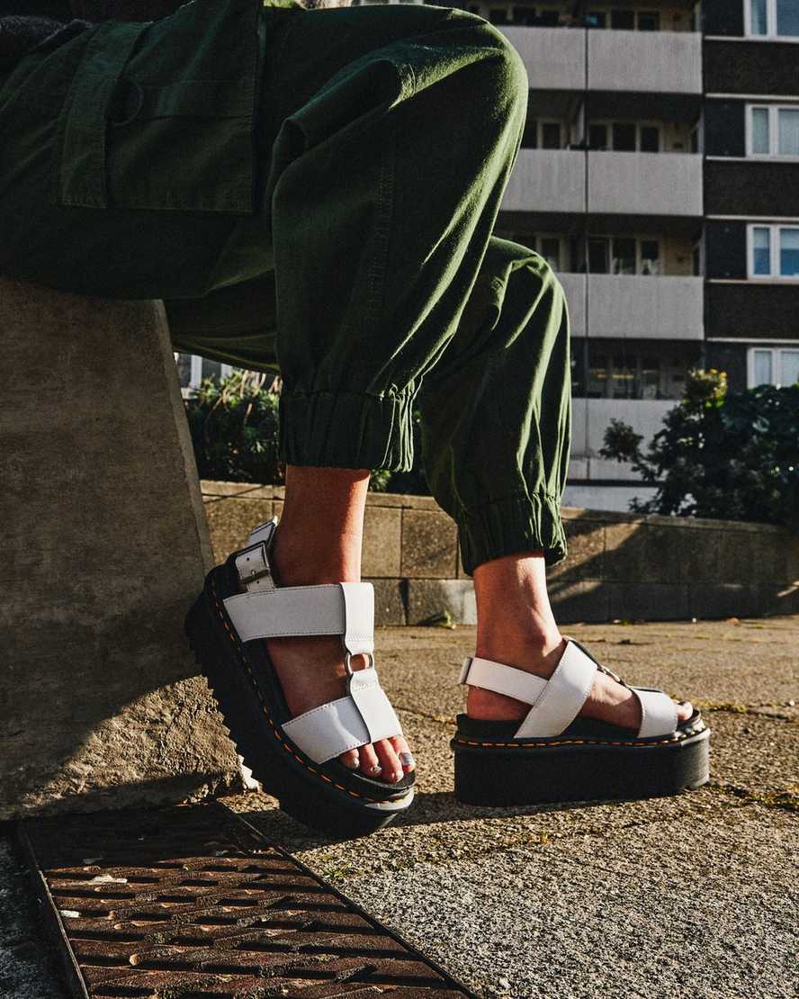 Dr Martens Francis Leather Women Strap Sandals White | 70OEBDIRF