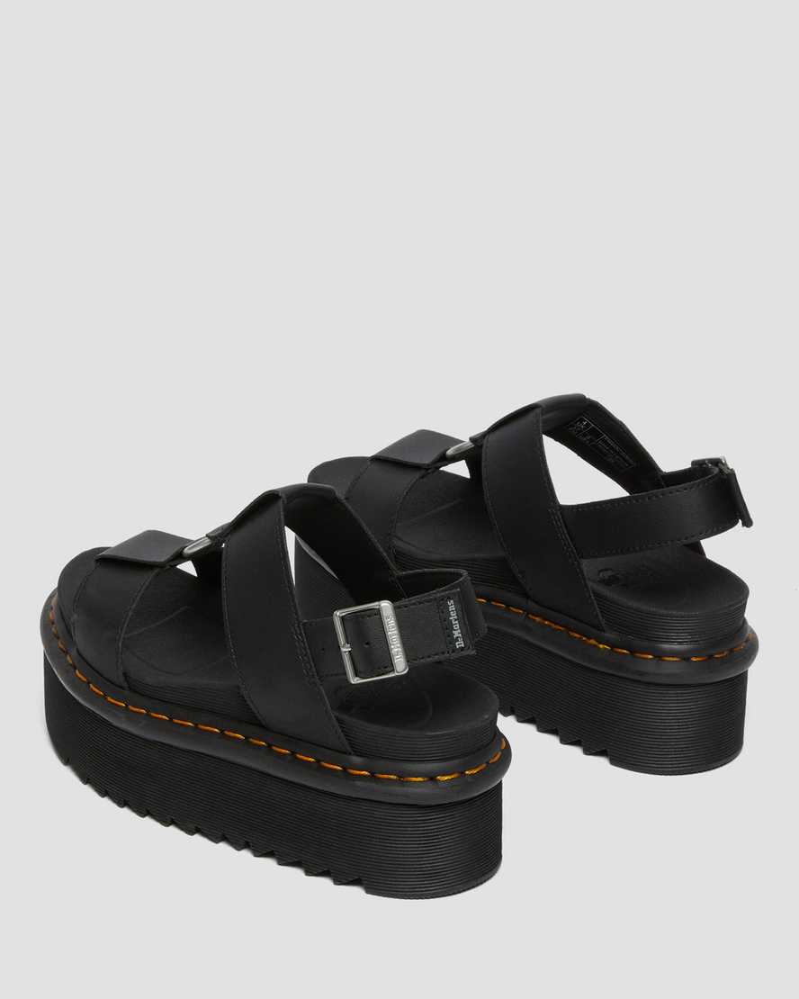 Dr Martens Francis Leather Women Strap Sandals Black | 29WQSNAUR