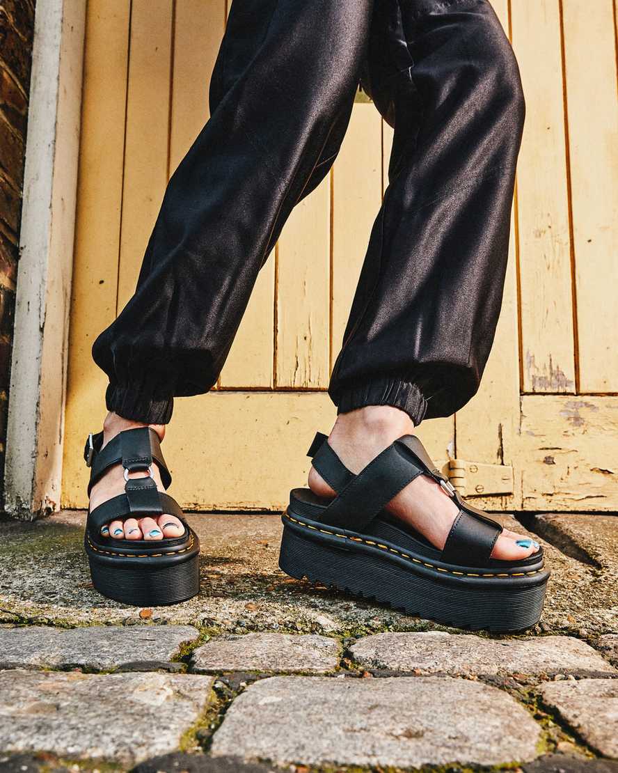 Dr Martens Francis Leather Women Strap Sandals Black | 29WQSNAUR