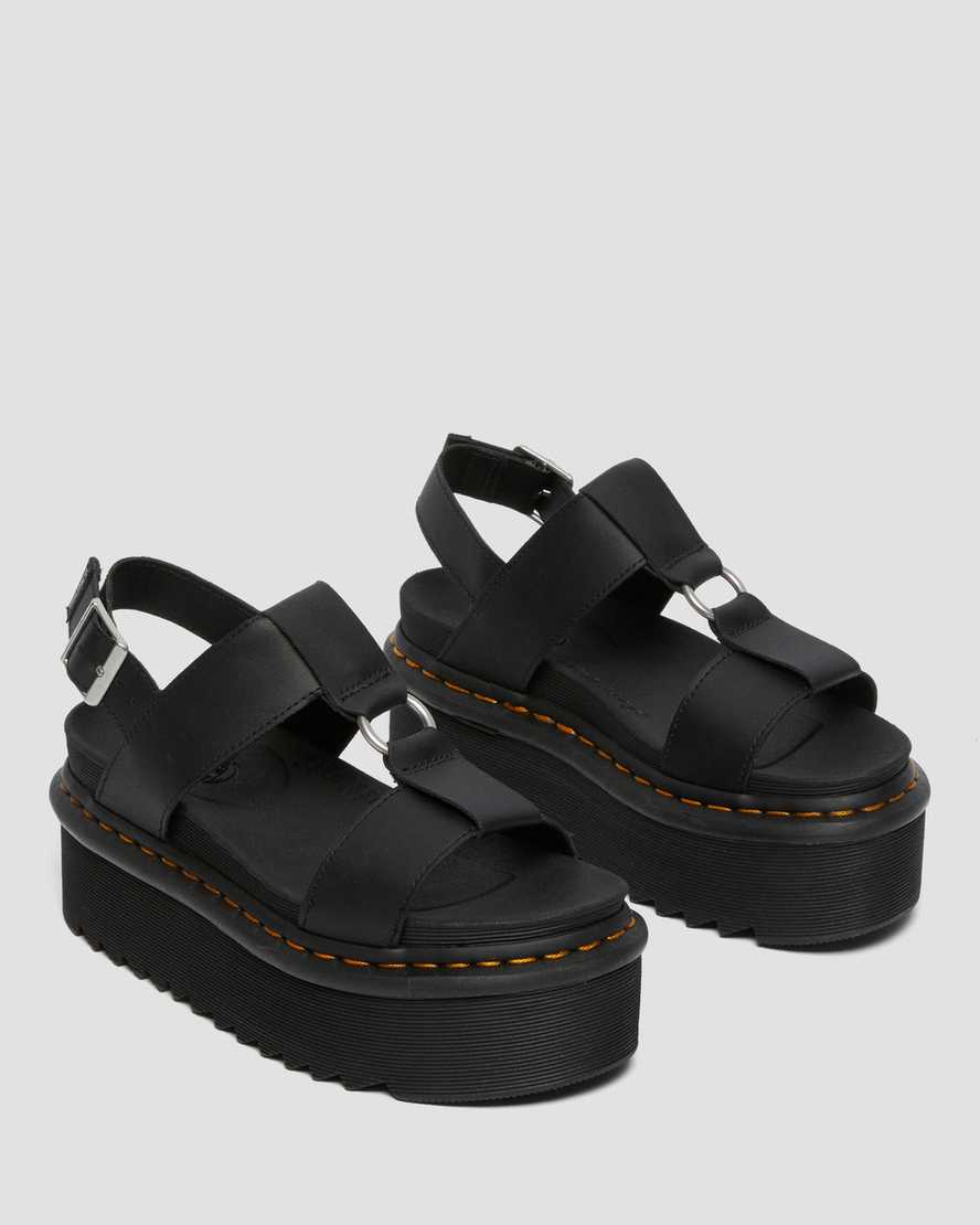 Dr Martens Francis Leather Women Strap Sandals Black | 29WQSNAUR