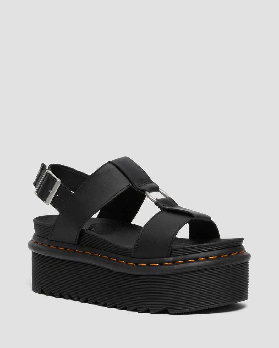 Dr Martens Francis Leather Women Strap Sandals Black | 29WQSNAUR