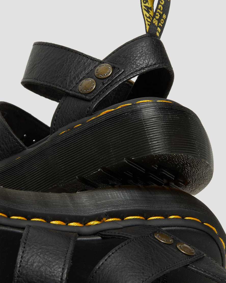 Dr Martens Gryphon Women Platform Sandals Black | 09EVFZXIQ