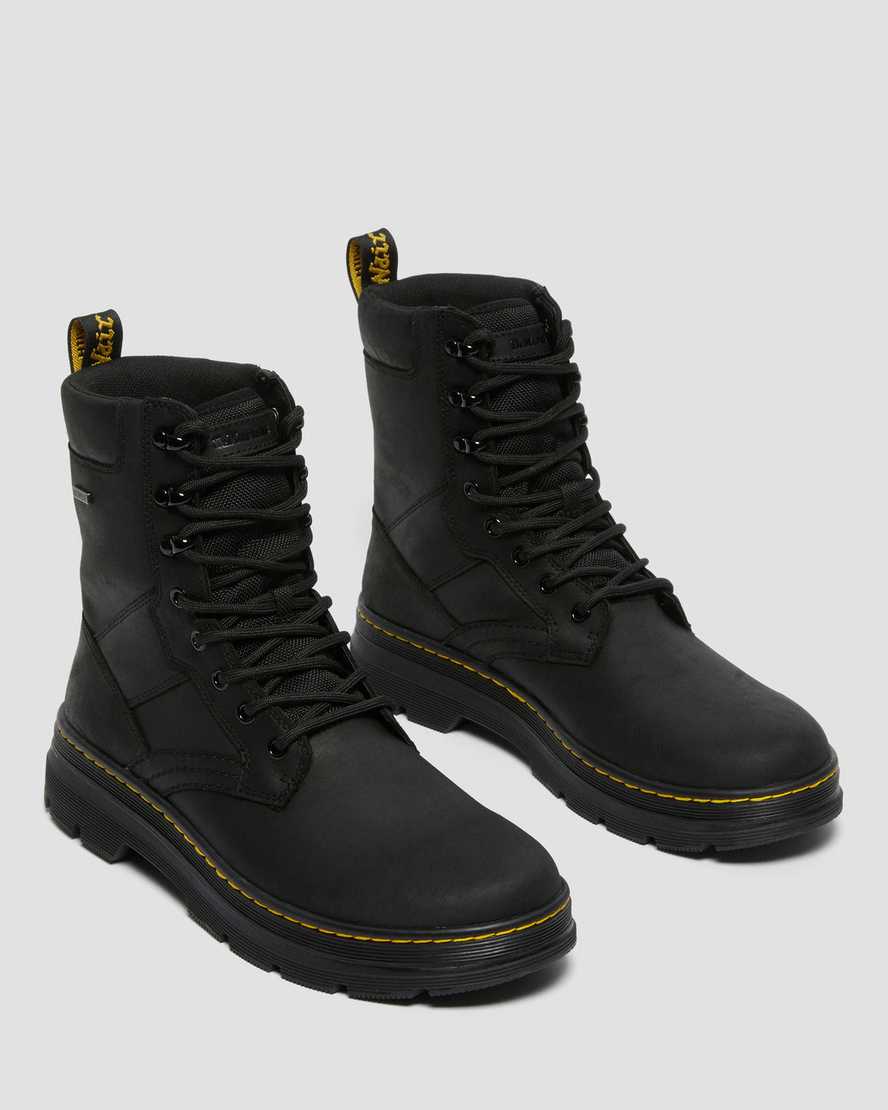 Dr Martens Iowa Waterproof Poly Men Lace Up Boots Black | 95WZTUVLK