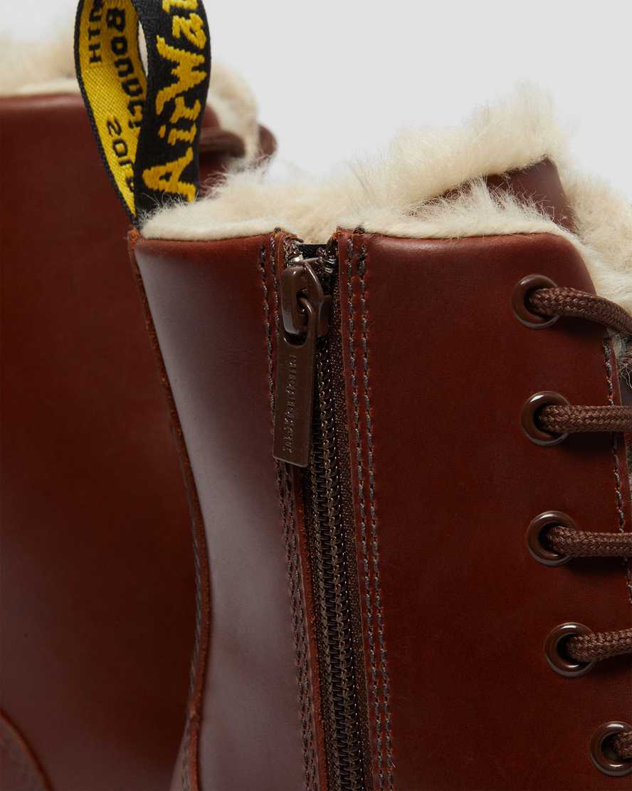 Dr Martens Jadon Faux Fur Lined Men Lace Up Boots Brown | 86MRPZTDH