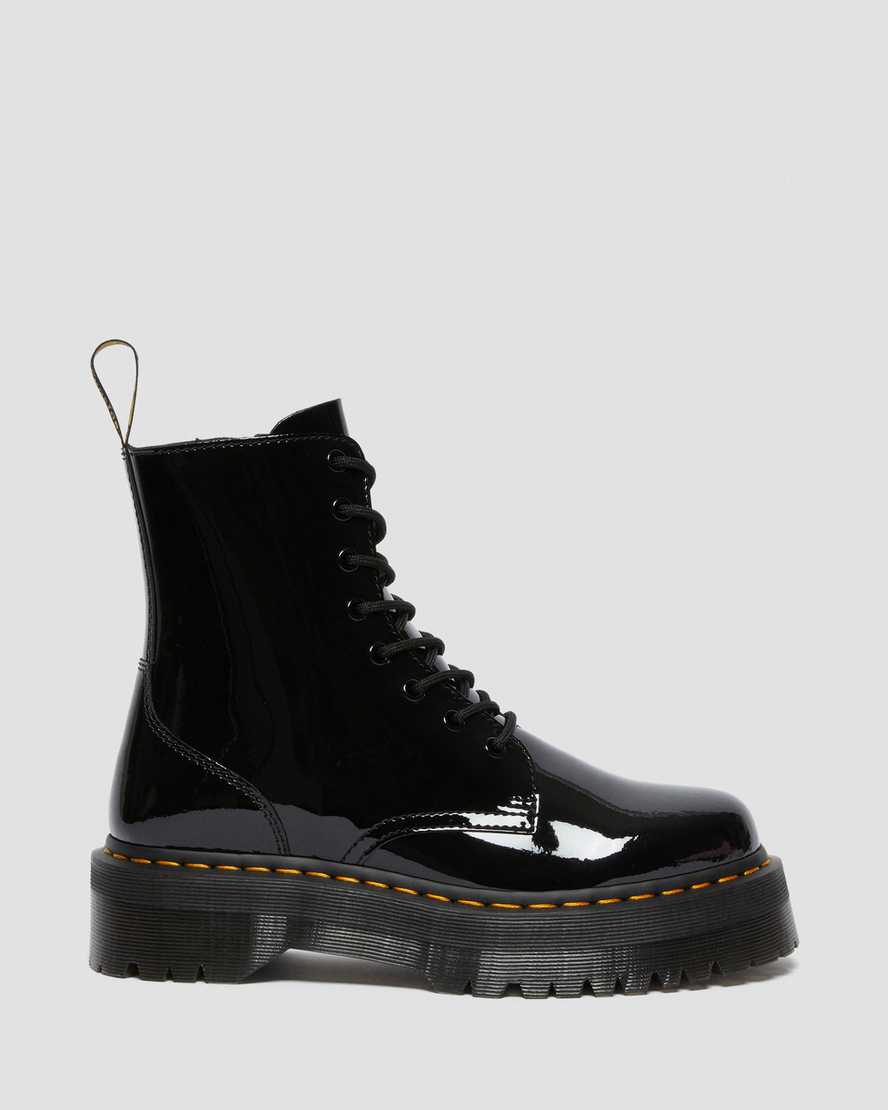 Dr Martens Jadon Patent Leather Women Patent Boots Black | 56PABHIKM