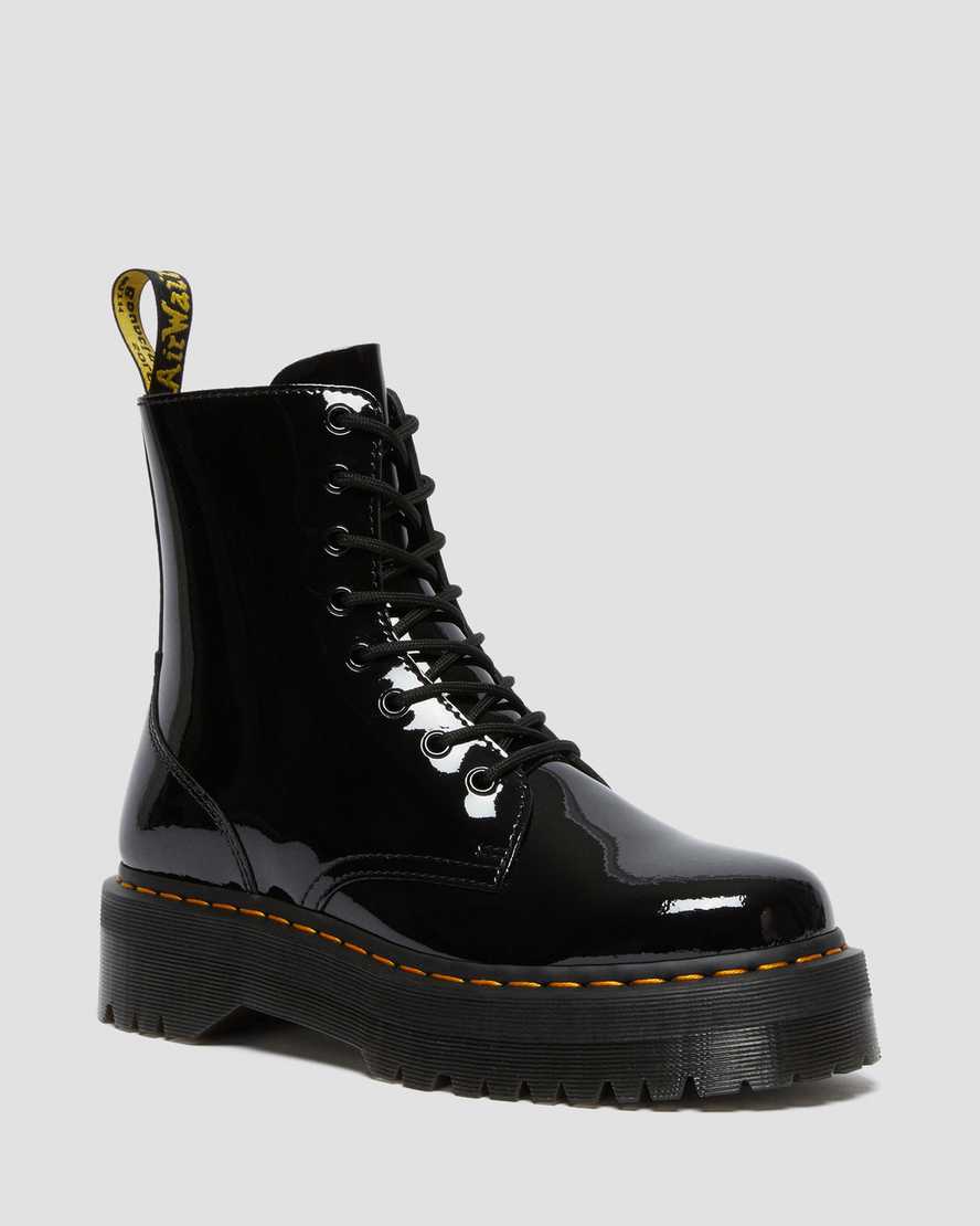 Dr Martens Jadon Patent Leather Women Patent Boots Black | 56PABHIKM