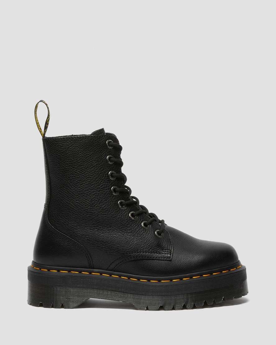 Dr Martens Jadon Pisa Leather Women Ankle Boots Black | 56FEBRXAI