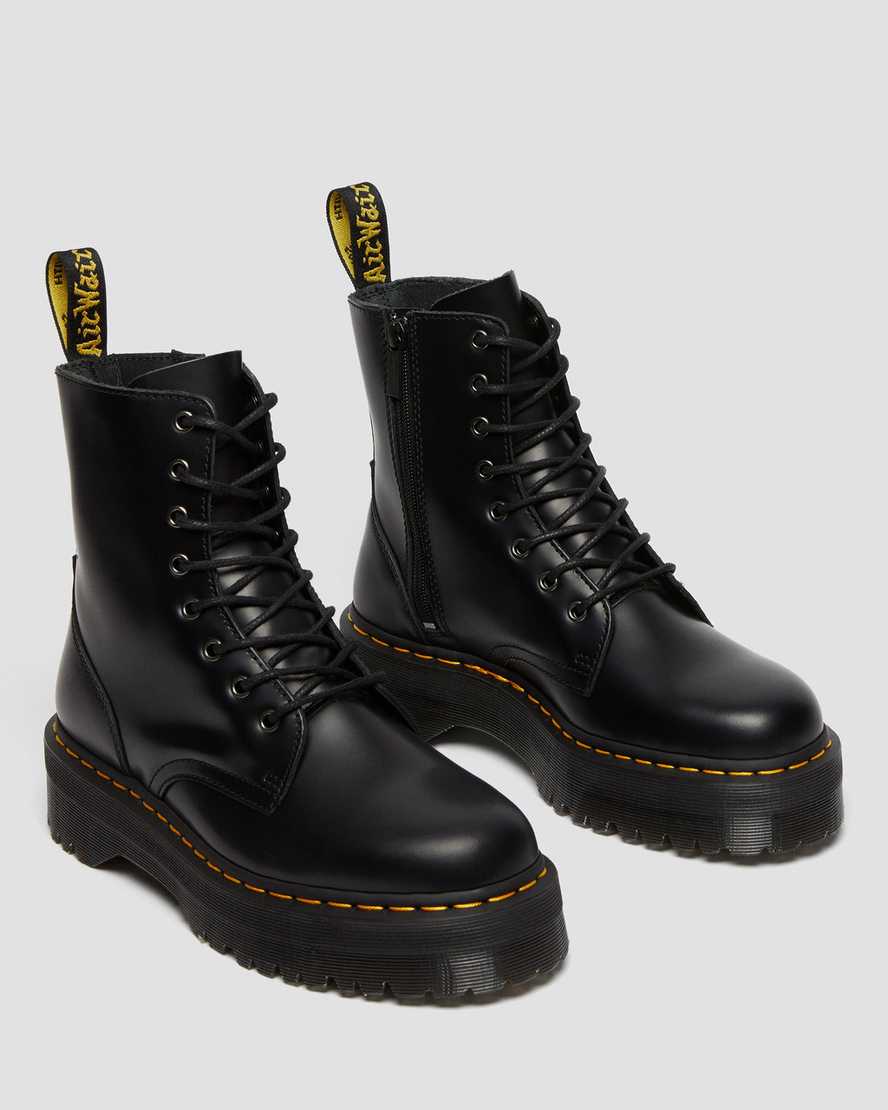 Dr Martens Jadon Smooth Leather Men Ankle Boots Black | 48XQIKCPY