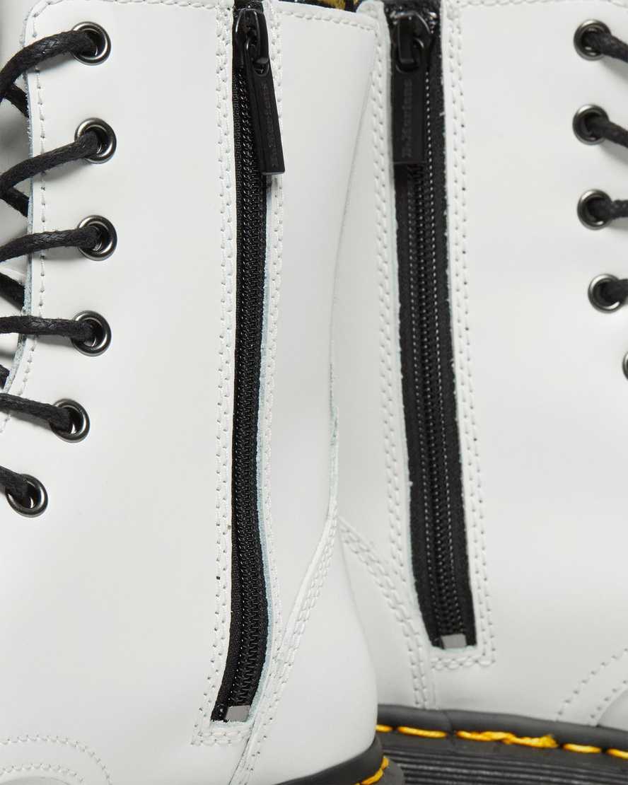 Dr Martens Jadon Smooth Leather Men Lace Up Boots White | 84XQBPYDS