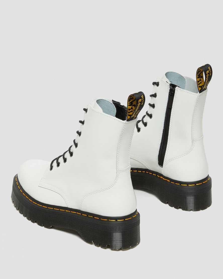 Dr Martens Jadon Smooth Leather Men Lace Up Boots White | 84XQBPYDS