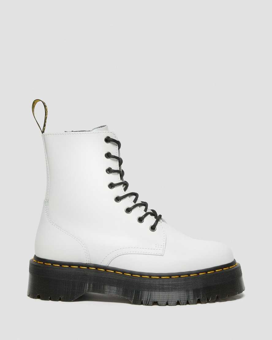 Dr Martens Jadon Smooth Leather Men Lace Up Boots White | 84XQBPYDS