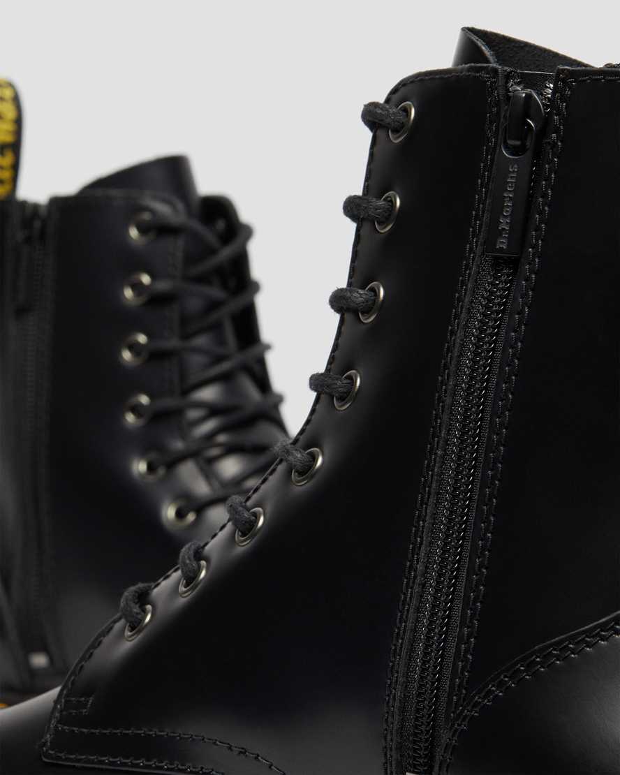 Dr Martens Jadon Smooth Leather Men Lace Up Boots Black | 80ADYETRS