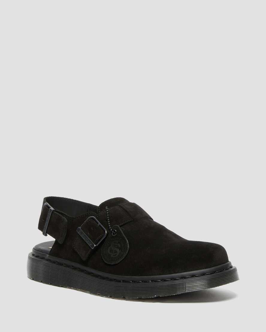 Dr Martens Jorge Made in England Suede Men Slingbacks Black | 62JPWKAYI