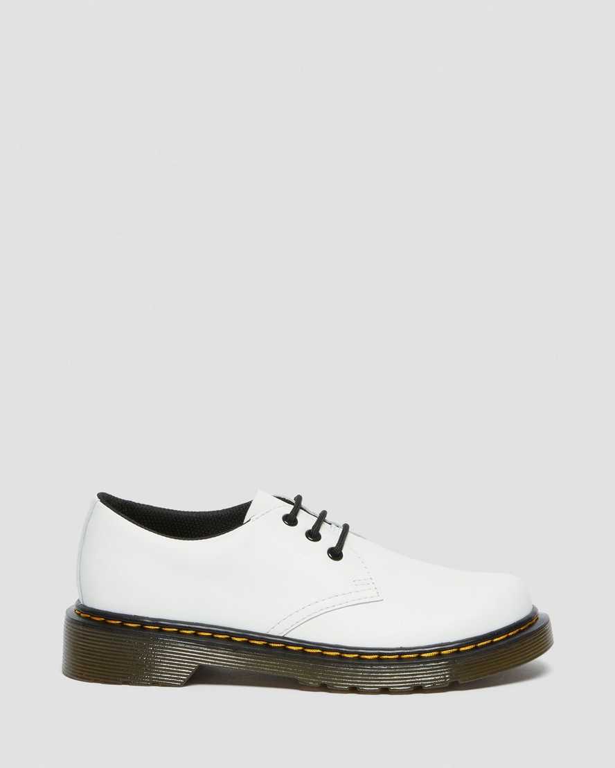 Dr Martens Junior 1461 Leather Kids' Lace Up Shoes White | 62IRODJUX