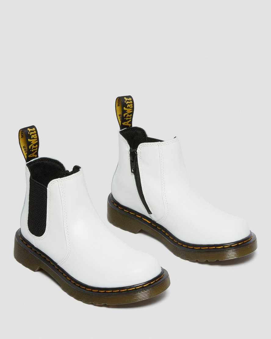 Dr Martens Junior 2976 Leather Kids' Chelsea Boots White | 52ZYXOJFC