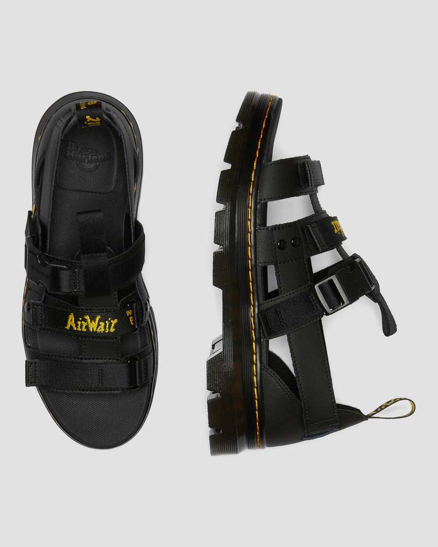 Dr Martens Pearson Women Webbing Sandals Black | 35OEXQMJI