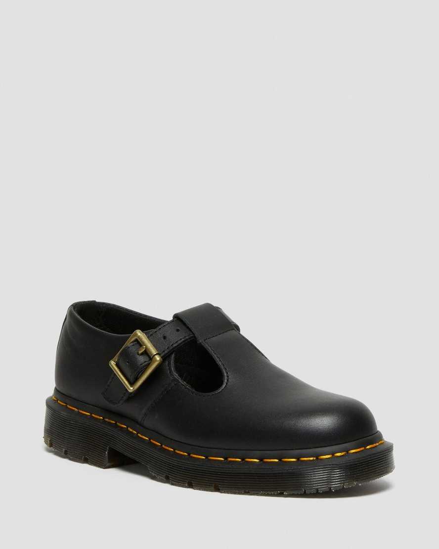 Dr Martens Polley Slip Resistant Women Mary Jane Shoes Black | 58AZOWRNK