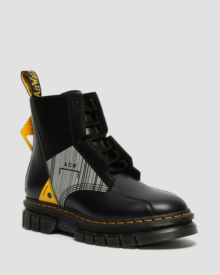 Dr Martens Rikard A-Cold-Wall Leather Men Lace Up Boots Black | 93UBYGJCA