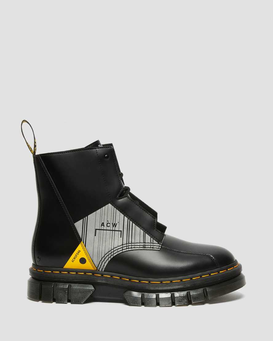 Dr Martens Rikard A-Cold-Wall Leather Men Lace Up Boots Black | 93UBYGJCA