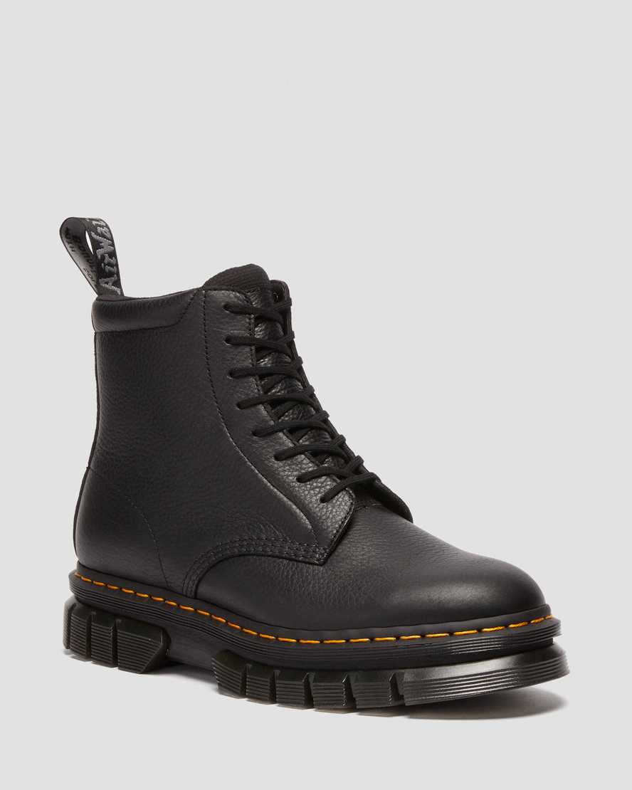 Dr Martens Rikard Lunar Leather Men Lace Up Boots Black | 63KAGTSPQ