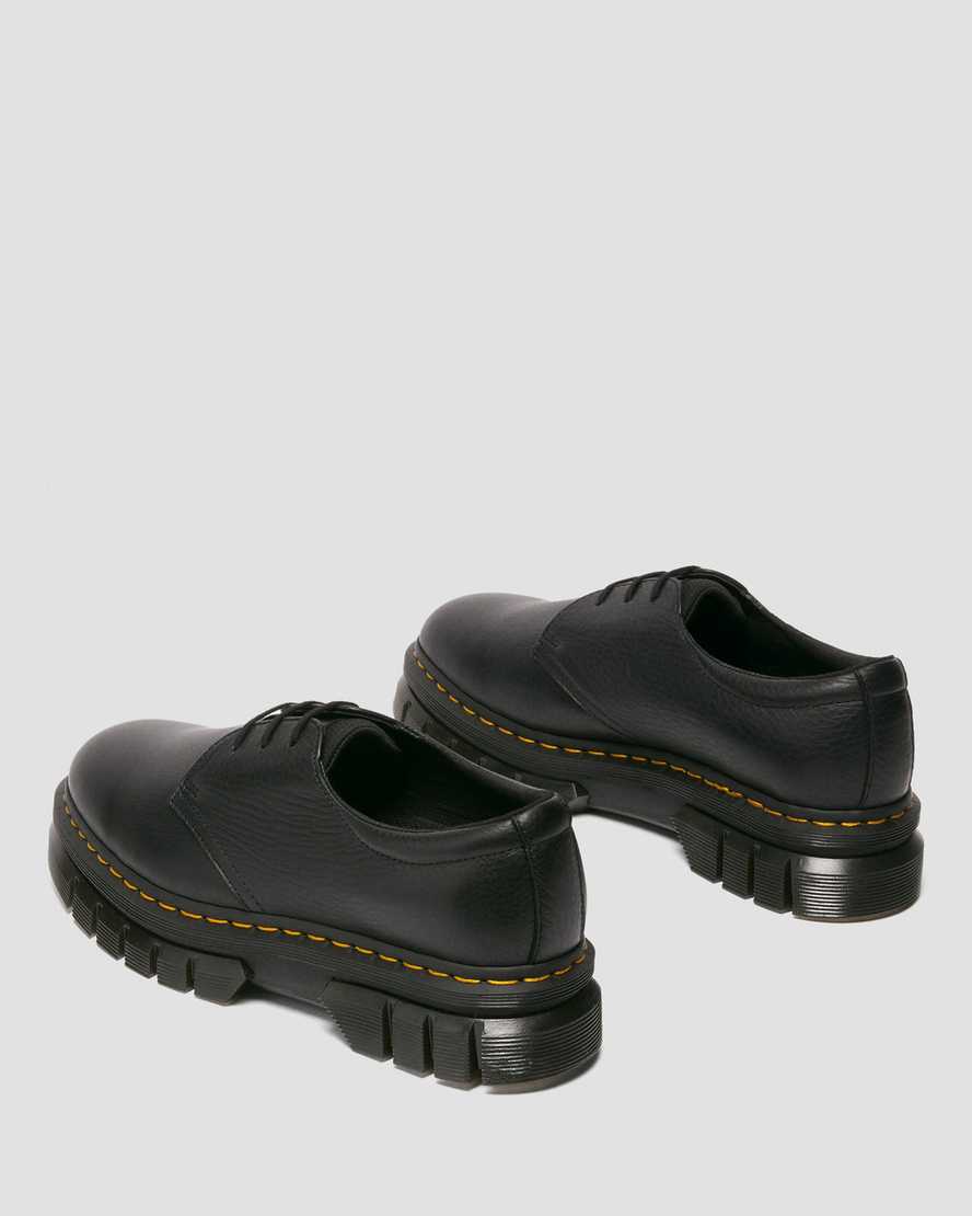 Dr Martens Rikard Lunar Leather Women Platform Shoes Black | 76USZGETI