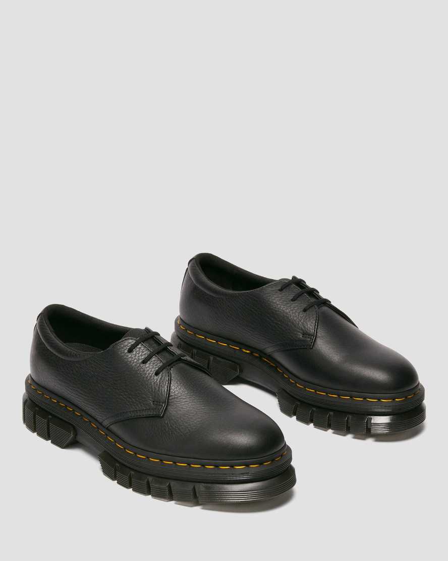 Dr Martens Rikard Lunar Leather Women Platform Shoes Black | 76USZGETI