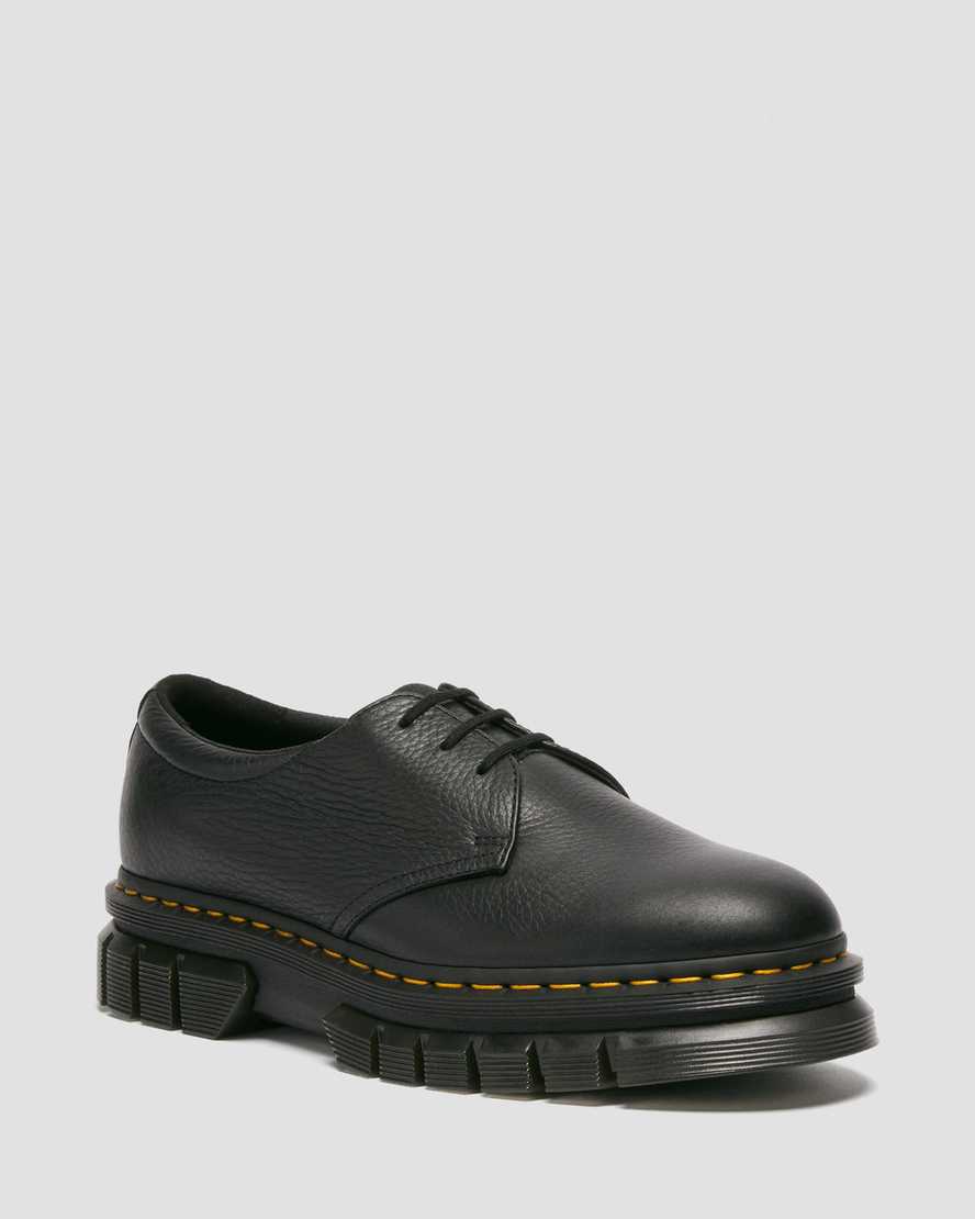 Dr Martens Rikard Lunar Leather Women Platform Shoes Black | 76USZGETI