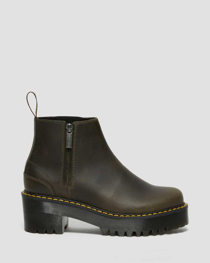 Dr Martens Rometty Leather Women Heeled Boots Brown | 91COJTSIX