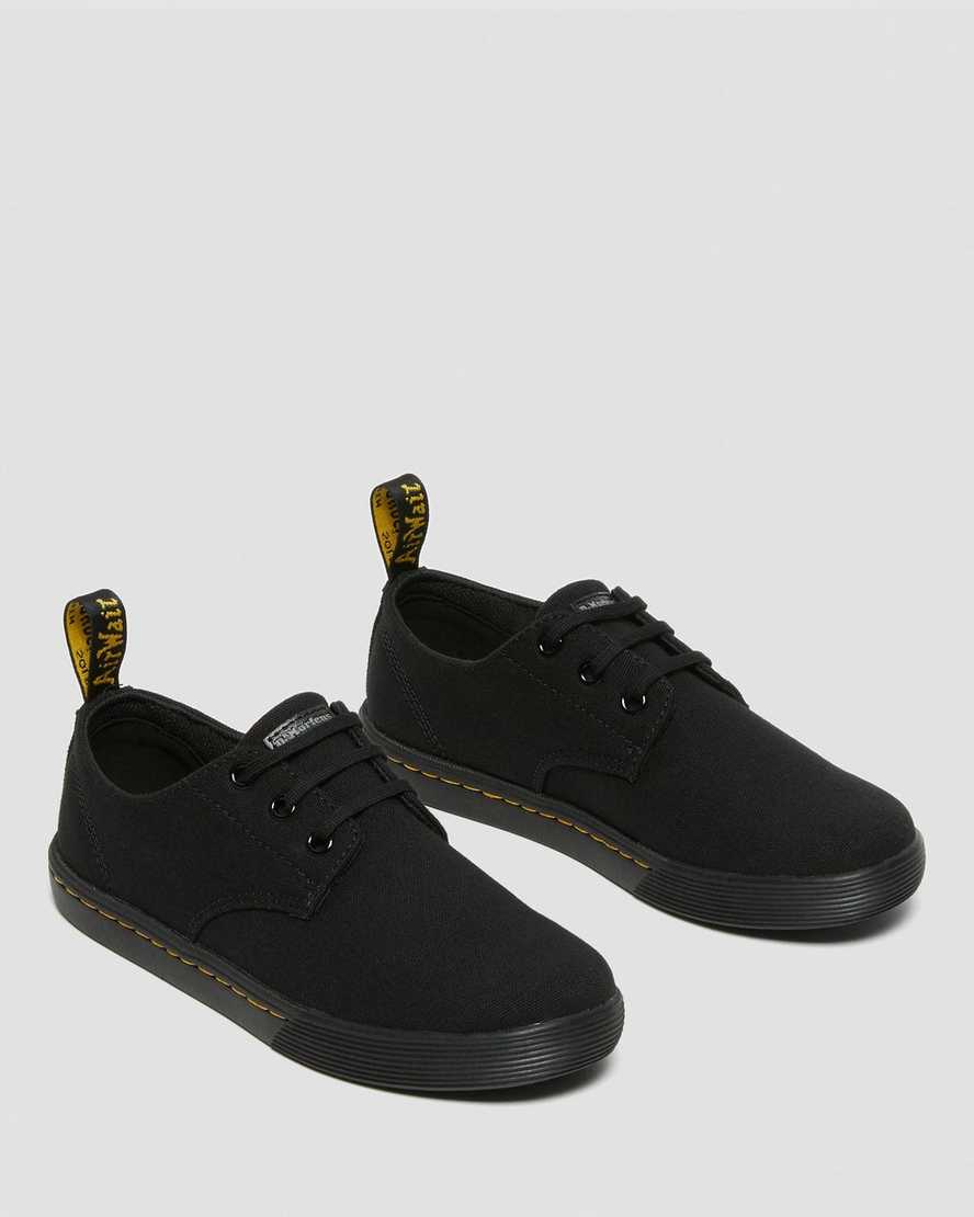 Dr Martens Santanita Canvas Women Casual Shoes Black | 30ETHQJBK