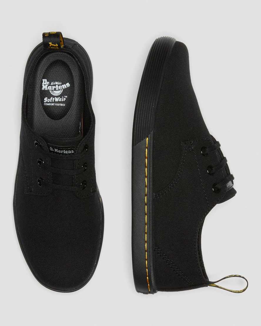 Dr Martens Santanita Canvas Women Casual Shoes Black | 30ETHQJBK