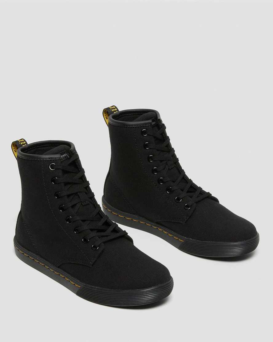 Dr Martens Sheridan Women Canvas Boots Black | 21UADVEQR