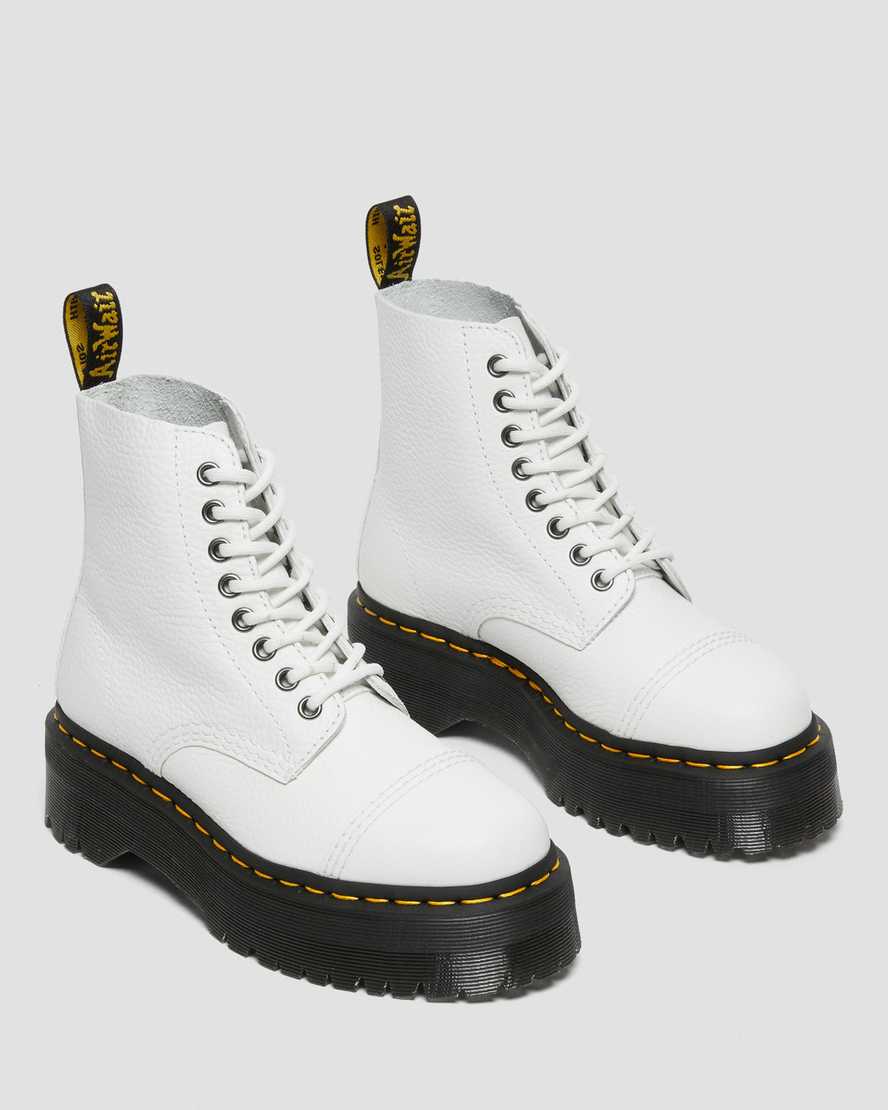 Dr Martens Sinclair Milled Nappa Leather Zip Up Women Boots White | 83HGVCLYI