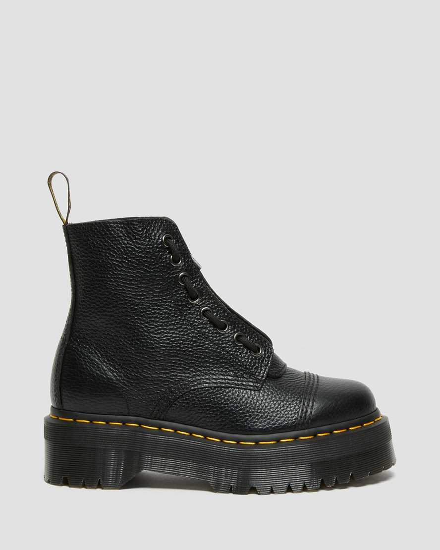 Dr Martens Sinclair Milled Nappa Leather Zip Up Men Boots Black | 50ZNDOYQR