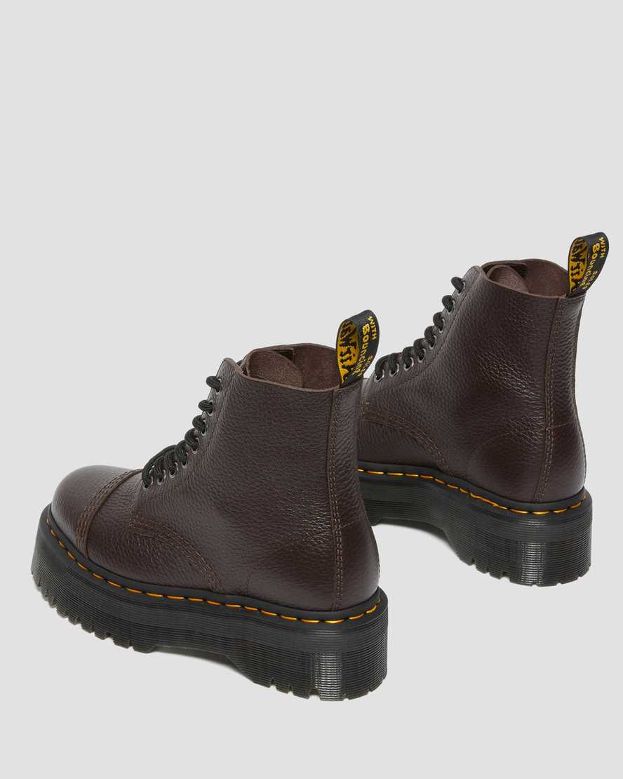 Dr Martens Sinclair Milled Nappa Leather Zip Up Women Boots Burgundy | 56SZUEOFH