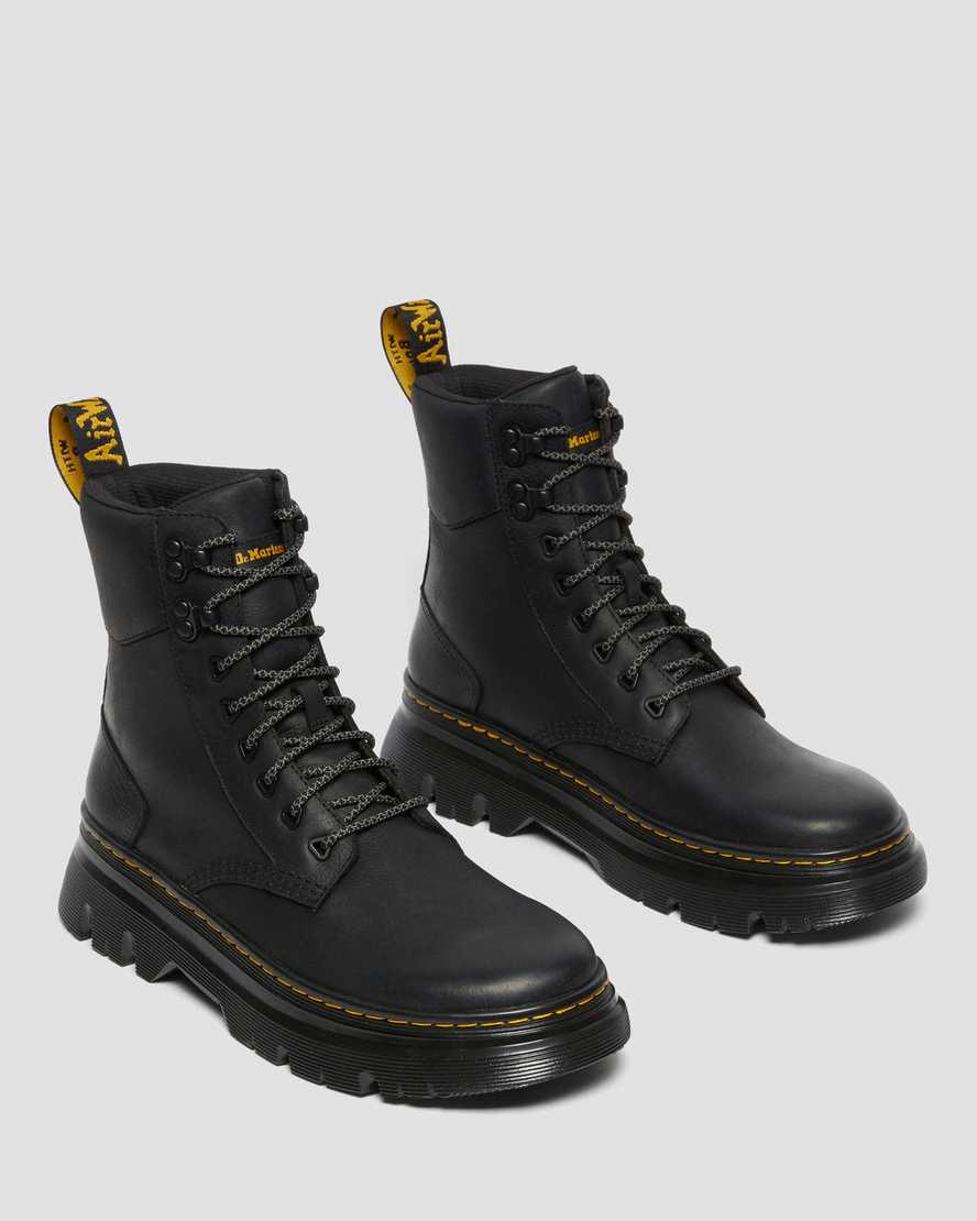 Dr Martens Tarik Wyoming Leather Men Utility Boots Black | 37YXWPEKI