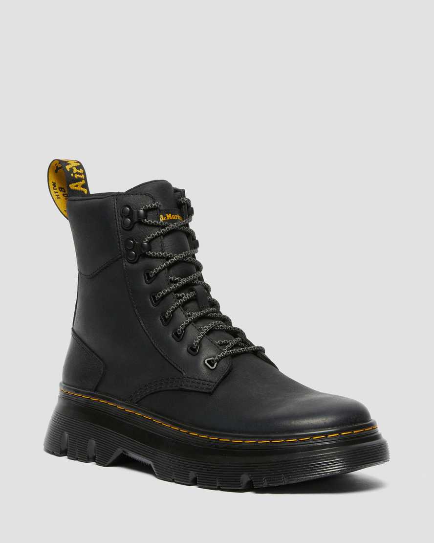 Dr Martens Tarik Wyoming Leather Men Utility Boots Black | 37YXWPEKI