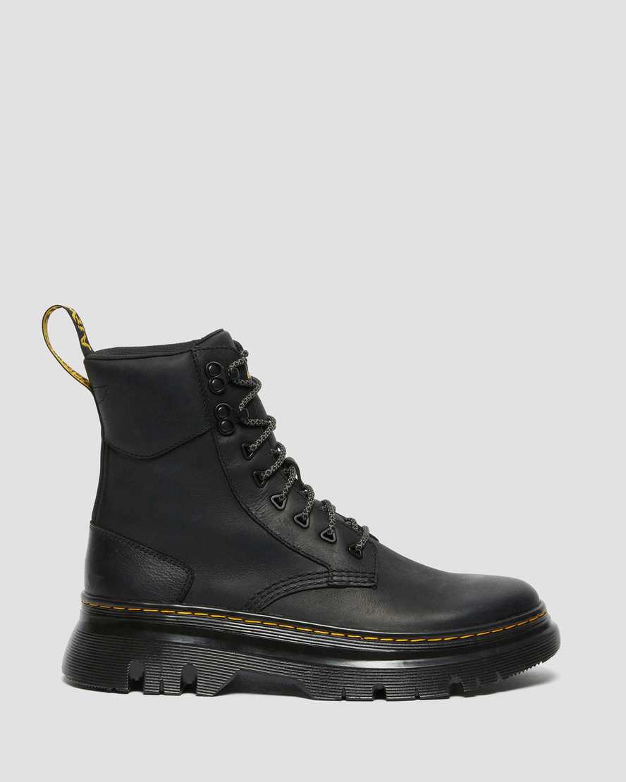 Dr Martens Tarik Wyoming Leather Men Utility Boots Black | 37YXWPEKI