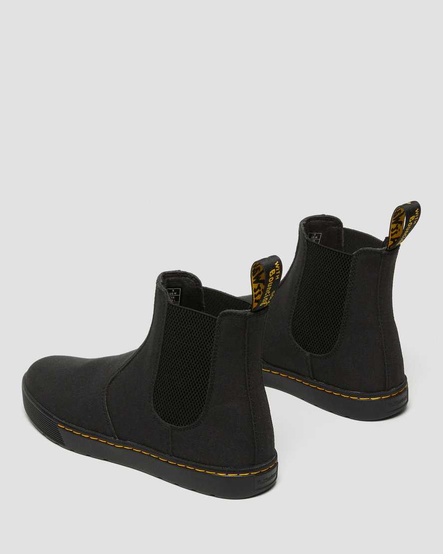 Dr Martens Tempesta Canvas Men Utility Boots Black | 25HBQPJKW