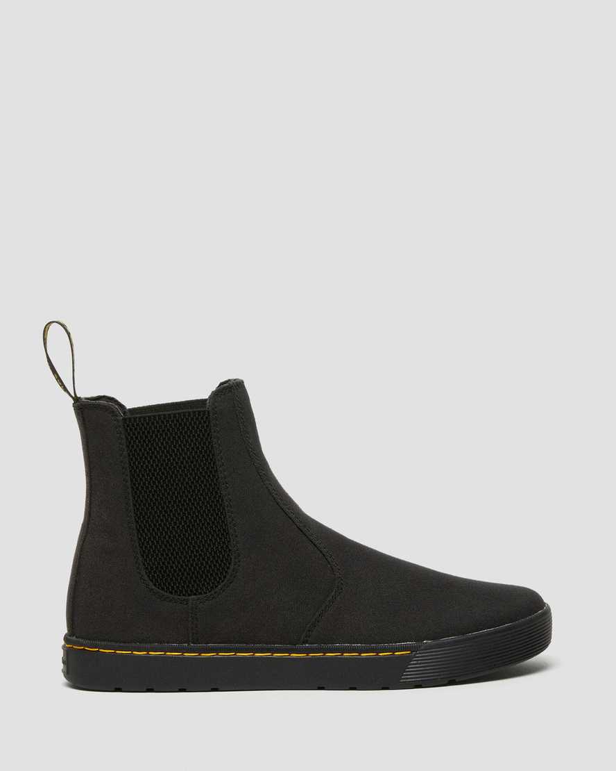 Dr Martens Tempesta Canvas Men Utility Boots Black | 25HBQPJKW