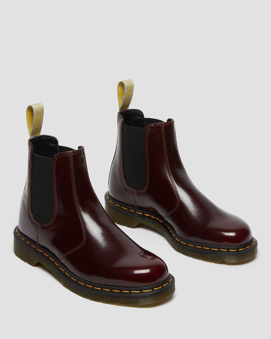 Dr Martens Vegan 2976 Men Ankle Boots Cherry Red | 34NAVQXOP