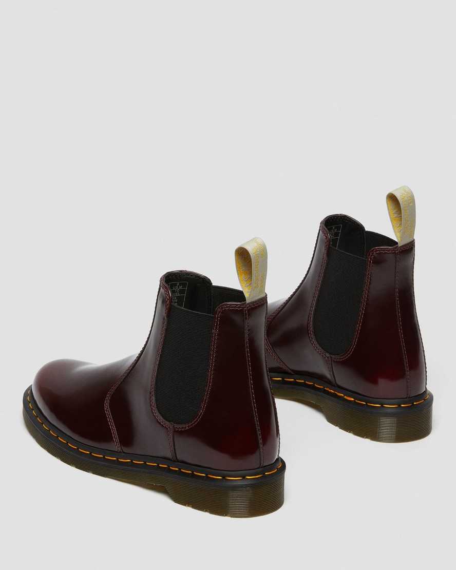 Dr Martens Vegan 2976 Men Ankle Boots Cherry Red | 34NAVQXOP