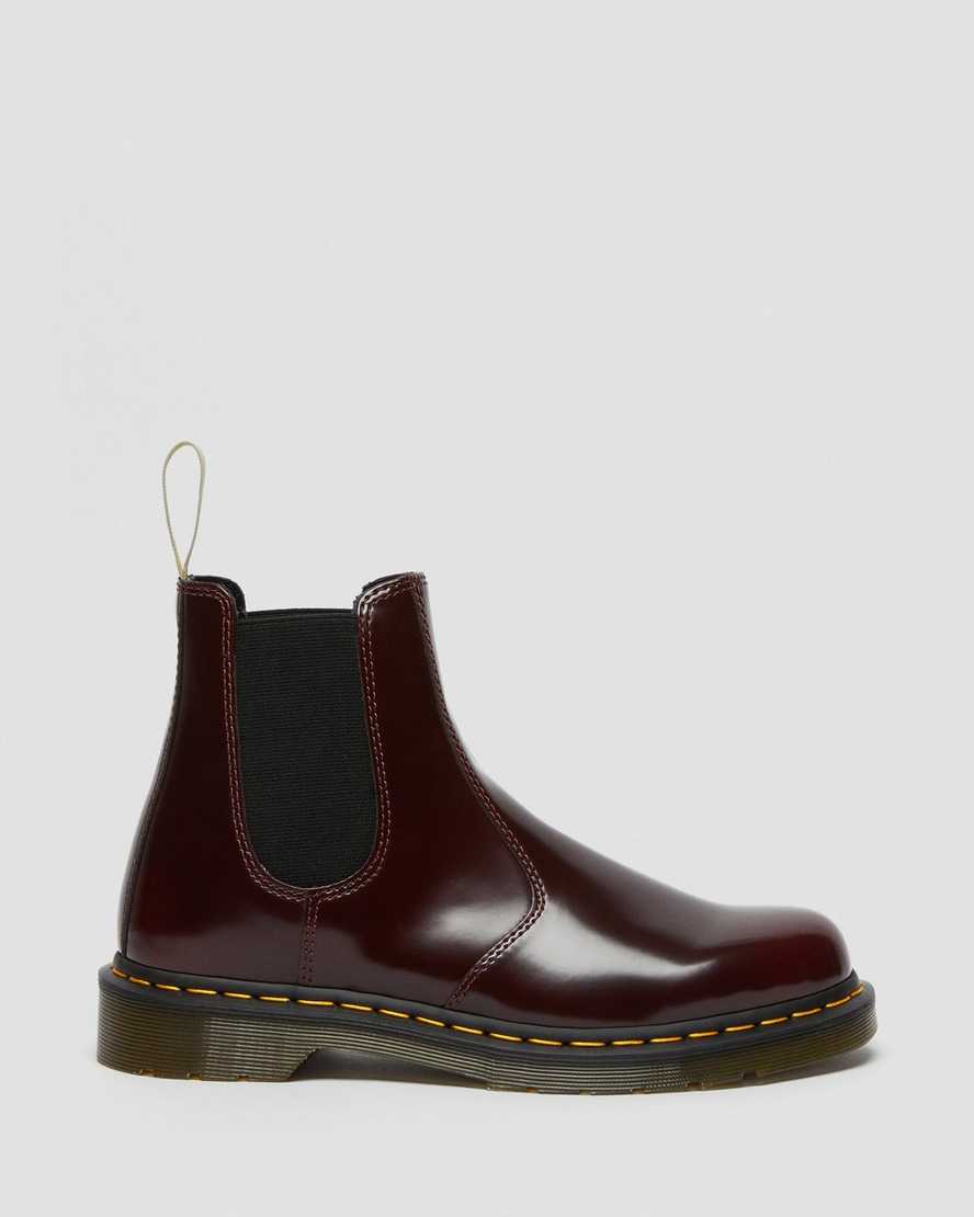 Dr Martens Vegan 2976 Men Ankle Boots Cherry Red | 34NAVQXOP