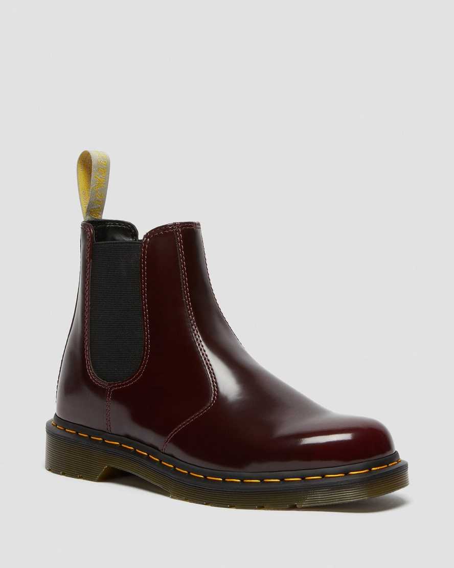 Dr Martens Vegan 2976 Women Chelsea Boots Cherry Red | 05VZFDNTA