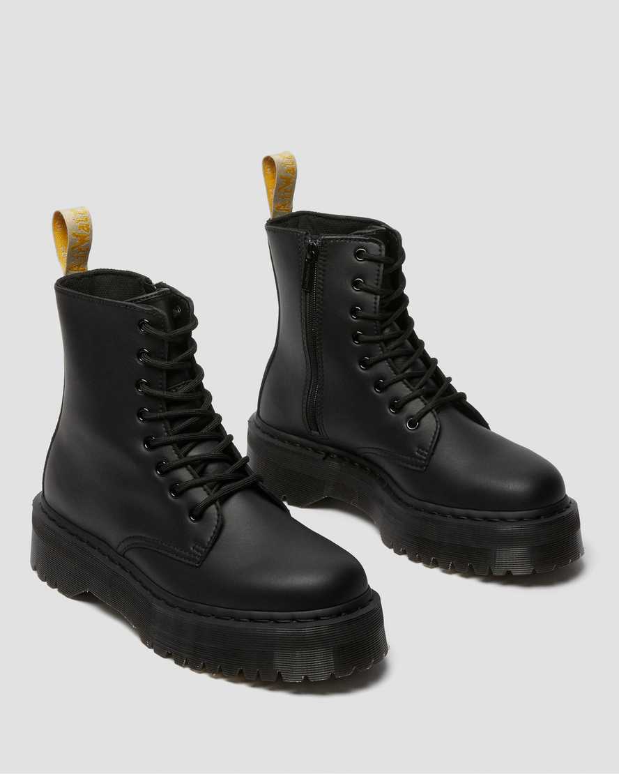 Dr Martens Vegan Jadon II Mono Men Lace Up Boots Black | 69WKCJZQL